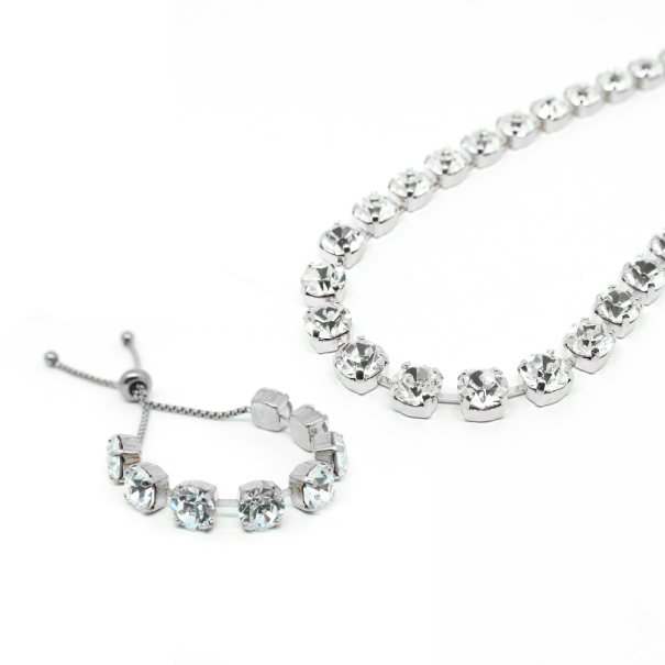 Combo: Collar y Pulsera Atenea Silver