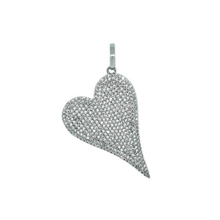 CUORE PAVE PLATEADO