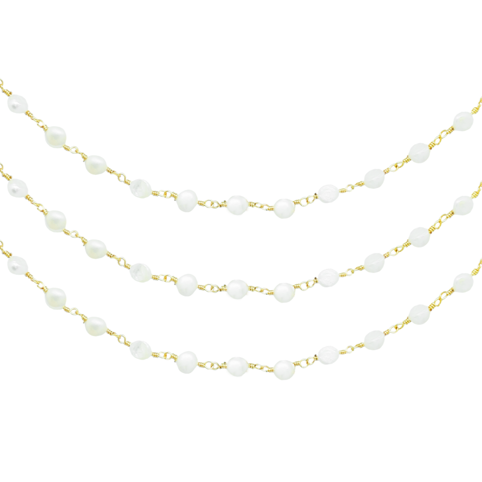 Cadena Perlita Blanca