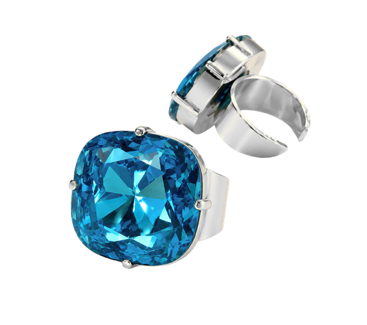 Anillo Troya Aqua Peonia