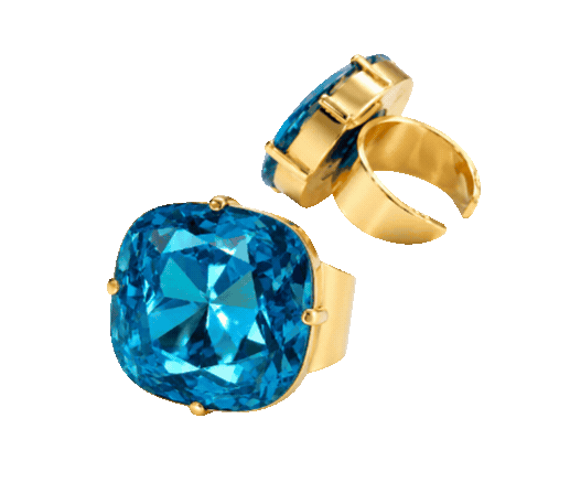 Anillo Troya Aqua Peonia