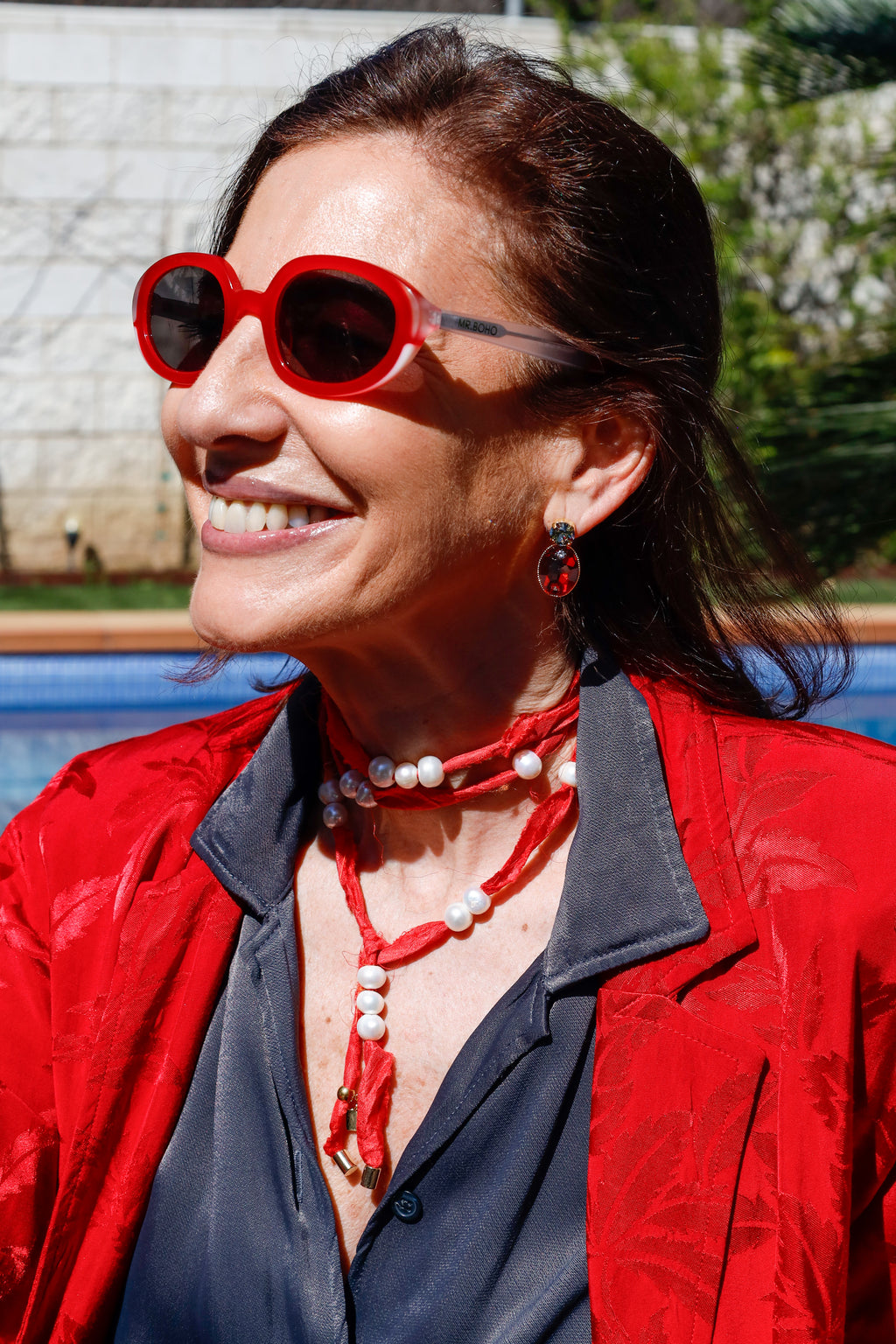 Collar Seda Rojo de Sari