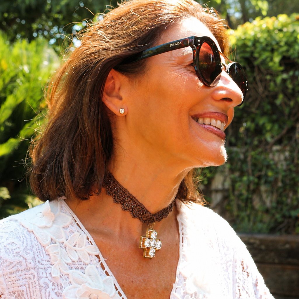 Choker Crochet con Pedreria