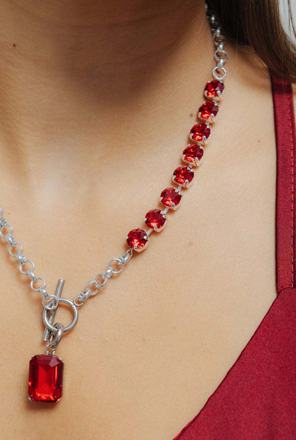Cadena Mix Atenea con Cristal de Swarovski®