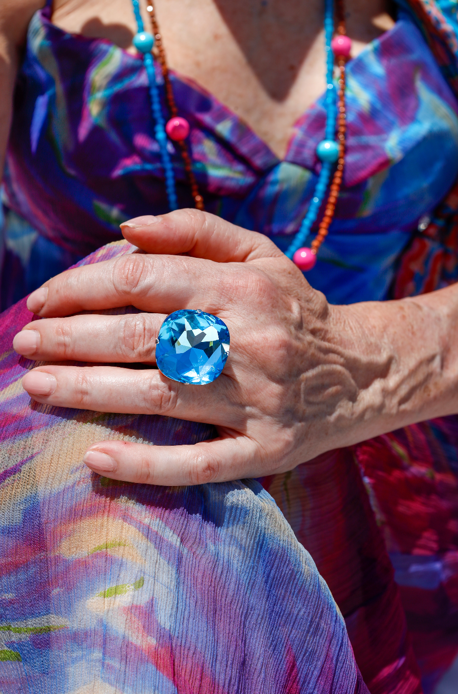 Anillo Troya Aqua Peonia
