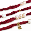 Collar Seda Natural con Perlas