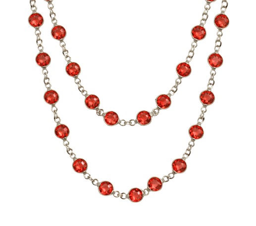 Cadena Cristales de Colores - Rojo