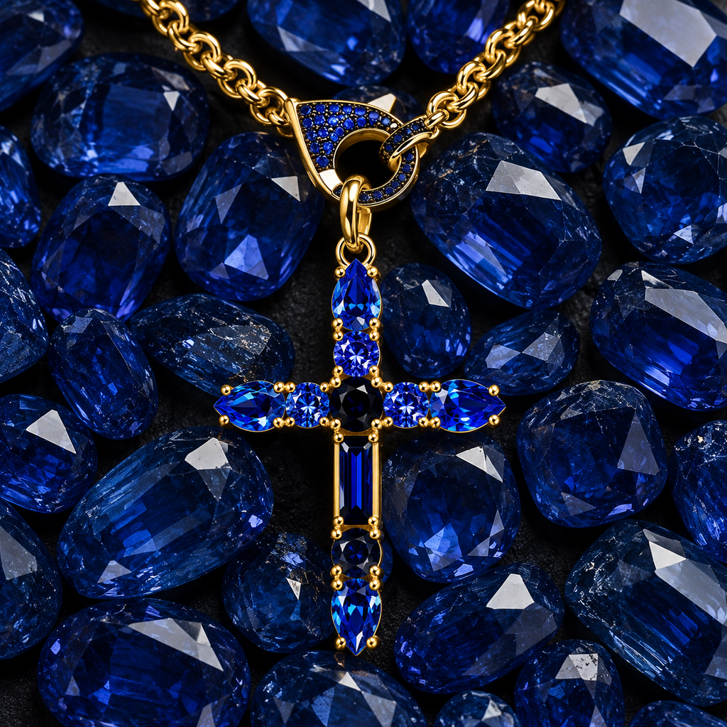 Collar Azul Royal Pavé