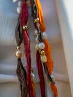 Collar Seda Natural con Perlas