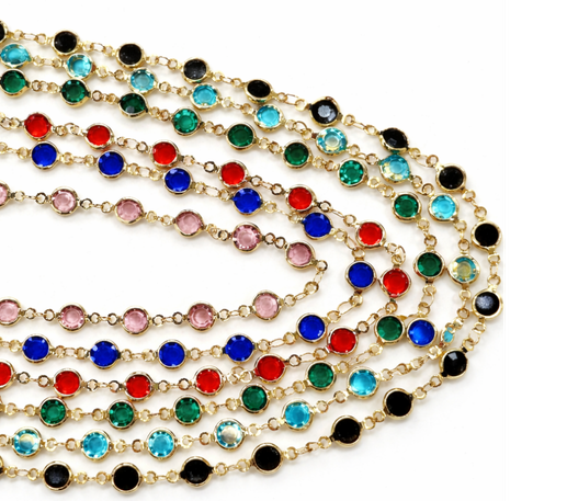 Cadena Cristales de Colores