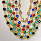 Cadena Cristales de Colores