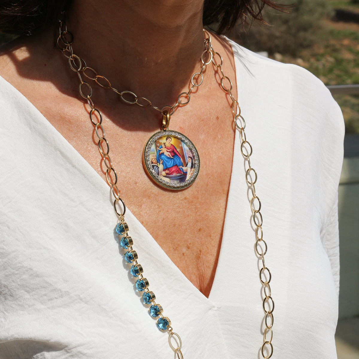 Medalla Madonna de Pompeya