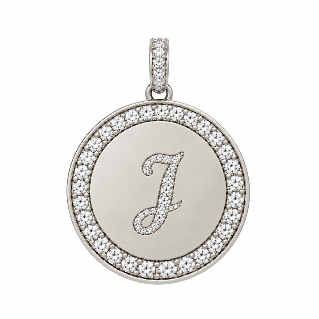 Rhinestone Initial Medal (Customization)