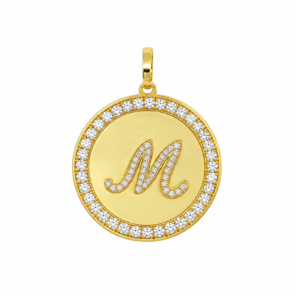 Rhinestone Initial Medal (Customization)