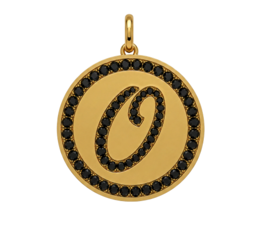Rhinestone Initial Medal (Customization)