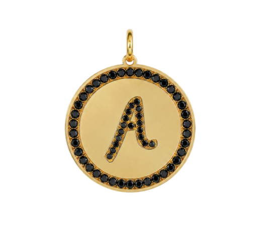 Rhinestone Initial Medal (Customization)