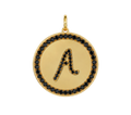 Rhinestone Initial Medal (Customization)