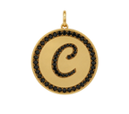 Rhinestone Initial Medal (Customization)