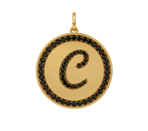 Rhinestone Initial Medal (Customization)