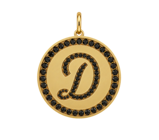 Rhinestone Initial Medal (Customization)