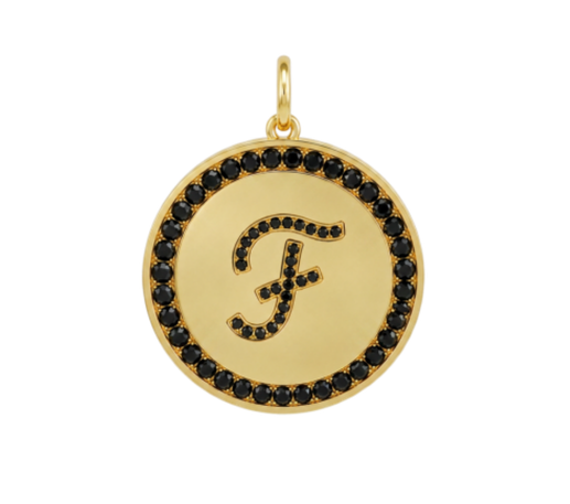 Rhinestone Initial Medal (Customization)