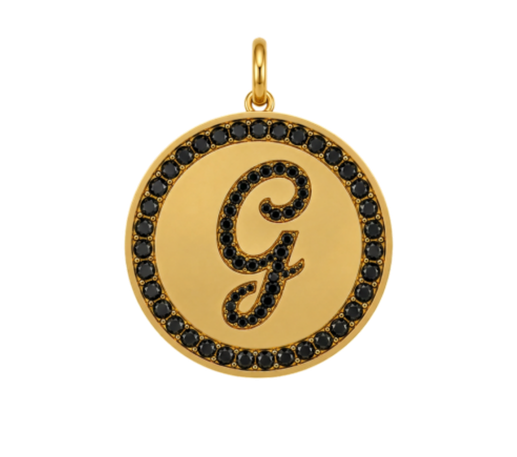 Rhinestone Initial Medal (Customization)