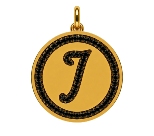 Rhinestone Initial Medal (Customization)