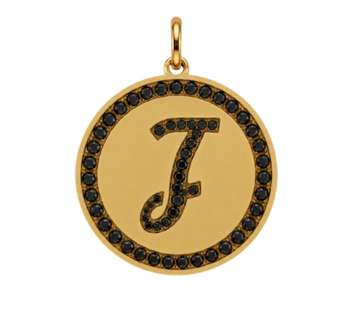 Rhinestone Initial Medal (Customization)