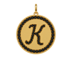 Rhinestone Initial Medal (Customization)