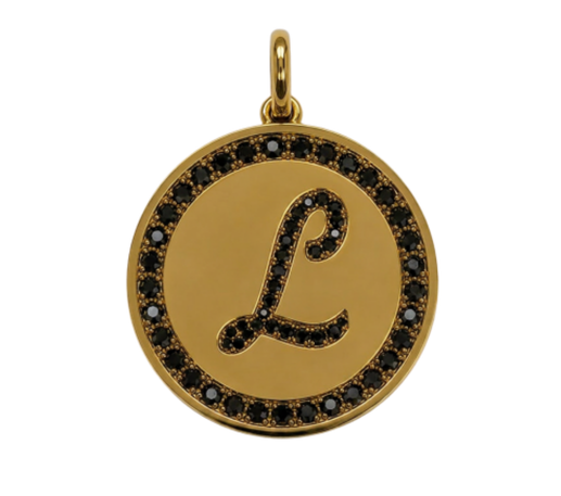 Rhinestone Initial Medal (Customization)