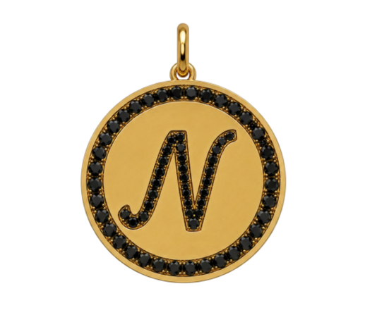 Rhinestone Initial Medal (Customization)