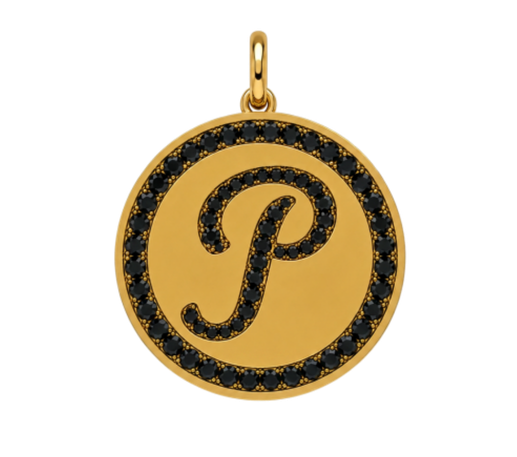 Rhinestone Initial Medal (Customization)