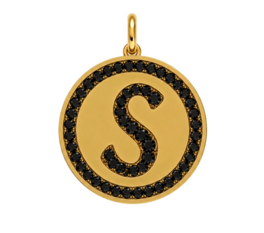 Rhinestone Initial Medal (Customization)