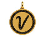 Rhinestone Initial Medal (Customization)