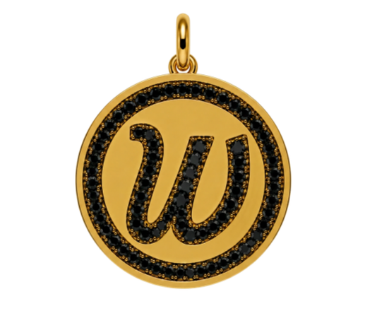 Rhinestone Initial Medal (Customization)