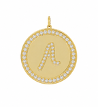 Rhinestone Initial Medal (Customization)