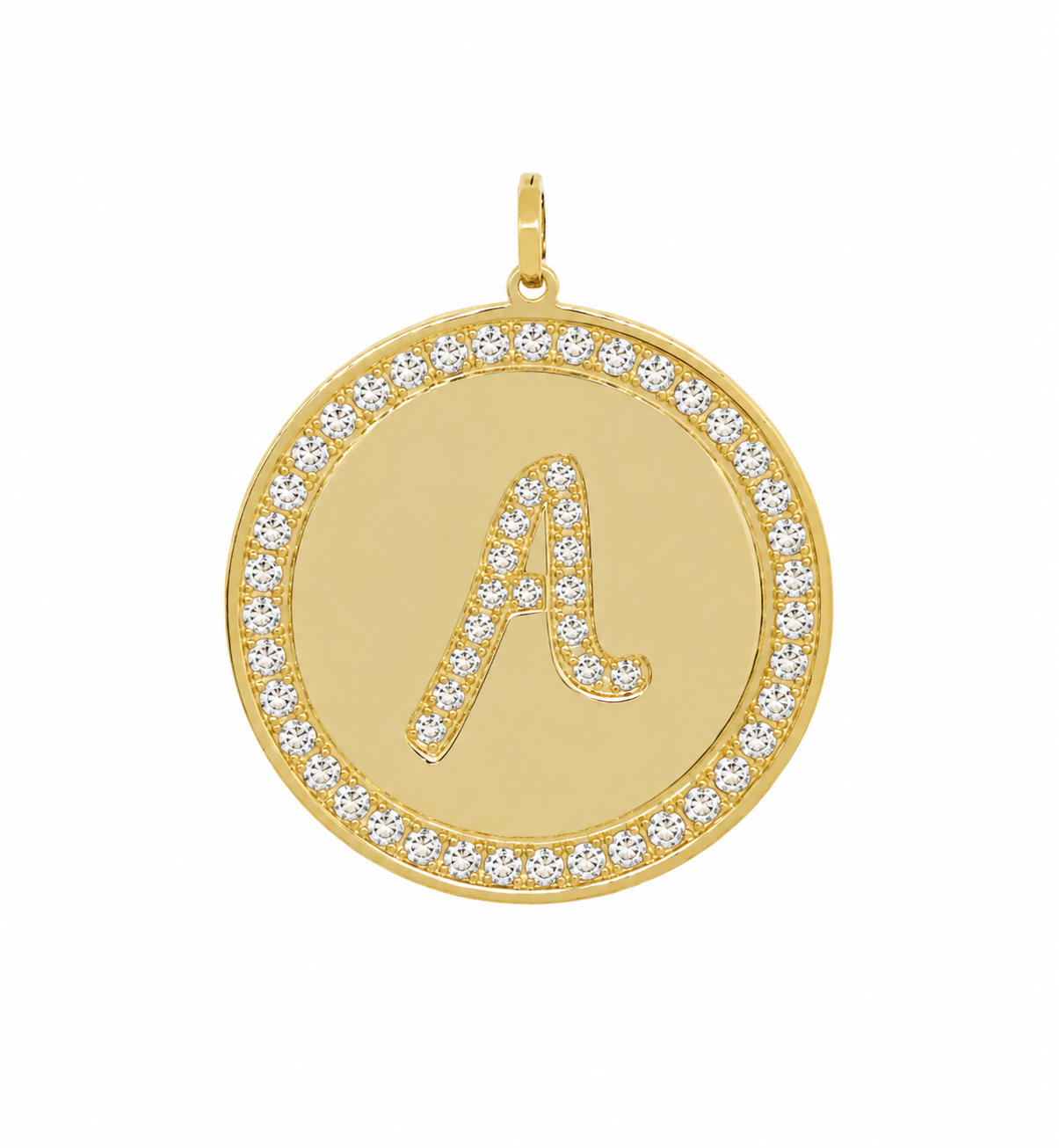 Rhinestone Initial Medal (Customization)