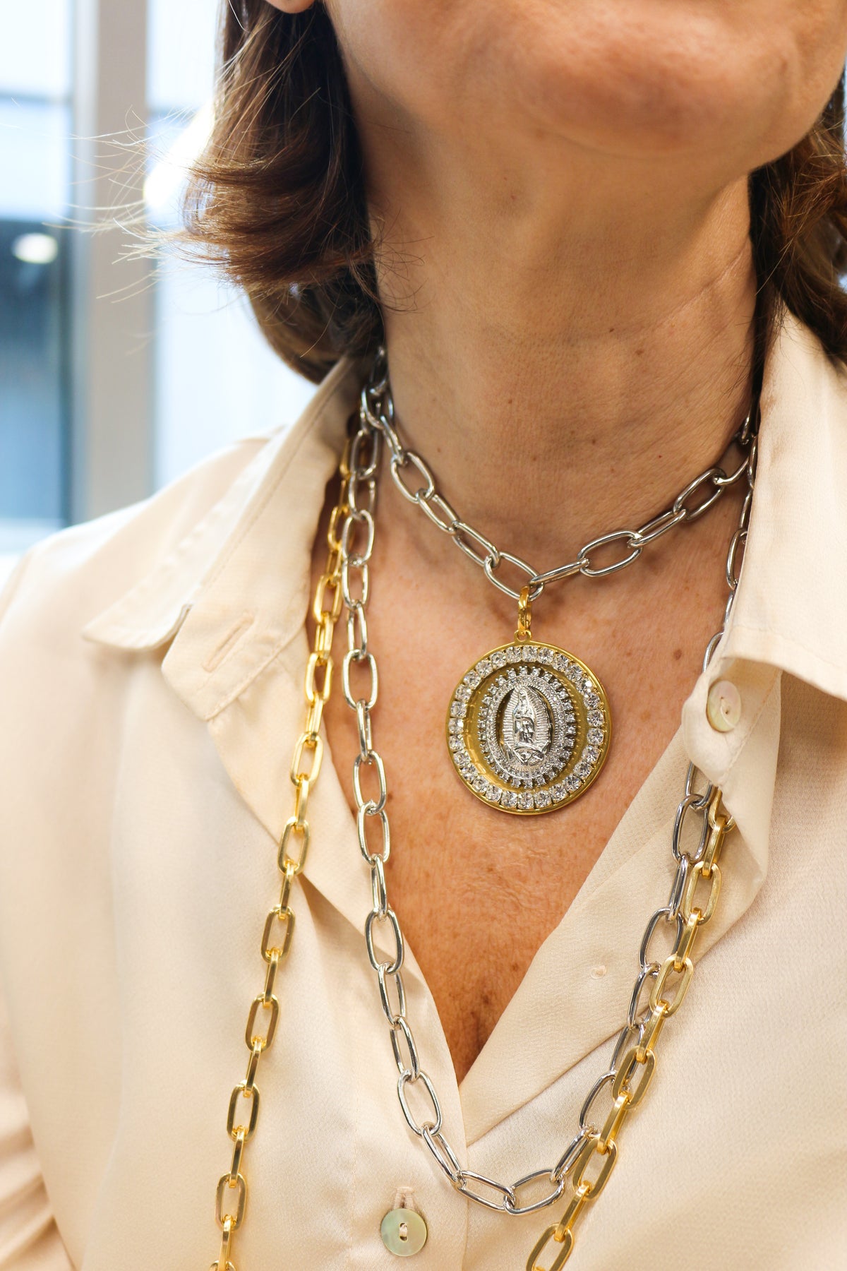 Madonna d'Argento Orbit Pendant