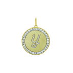 Rhinestone Initial Medal (Customization)