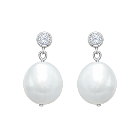 Pearl Coin Earrings