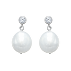 Pearl Coin Earrings