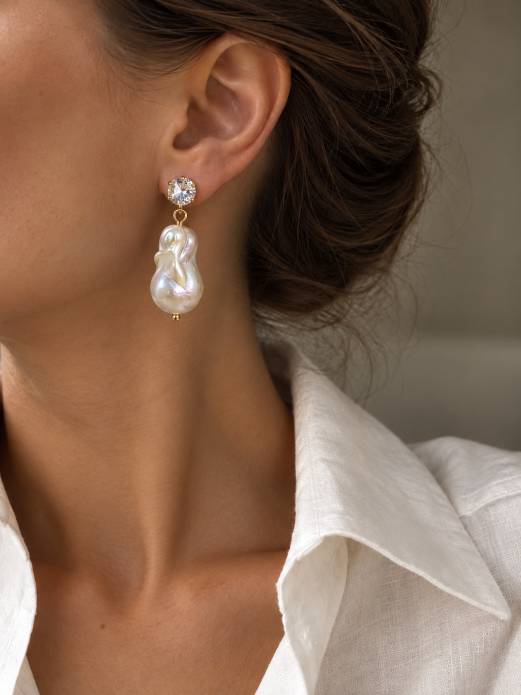 Pendientes Perla Barroca