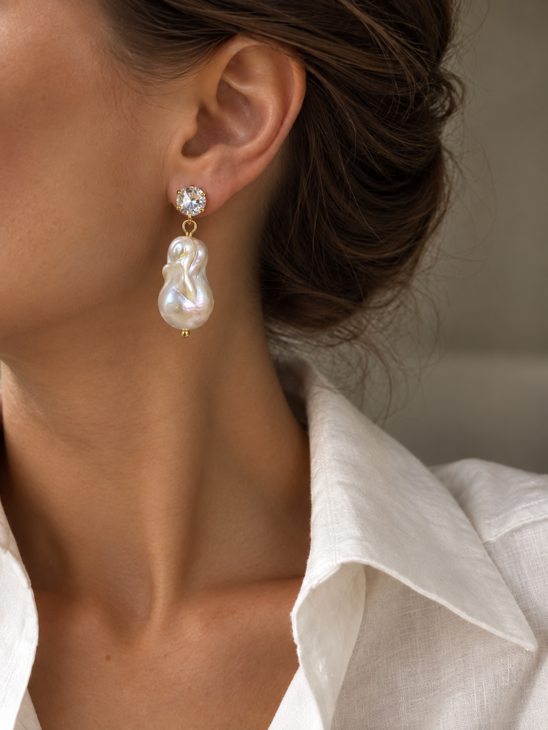 Pendientes Perla Barroca