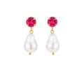Pendientes Perla Barroca Aqua Peonia