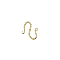 Acortador de cadena en forma de S disponible en acabado dorado o plateado.