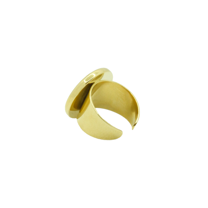 Anillo Mini Inicial Caramelo