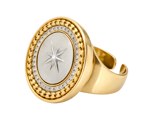 Anillo Estrella Bicolor
