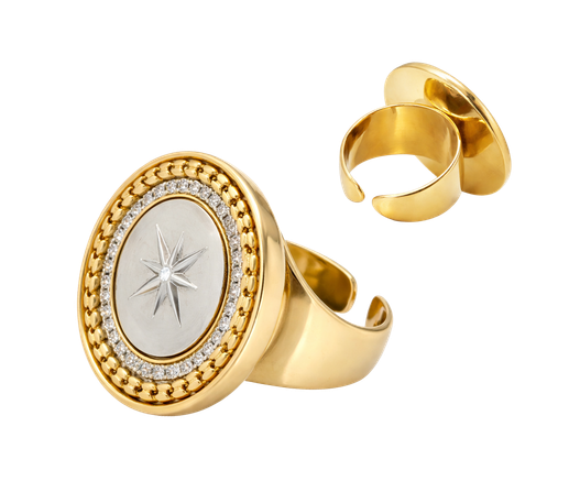 Anillo Estrella Bicolor