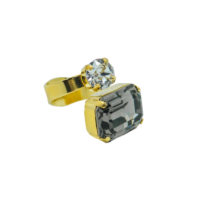 Anillo Gemelli con Cristal Black Diamond de Swarovski®