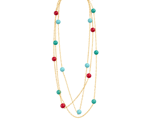 Cadena Esferas de Cristal Colores